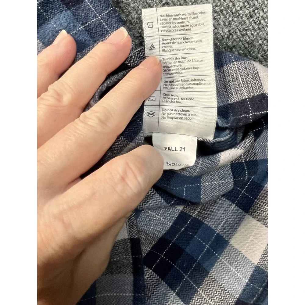 Carhartt 104914-126 Rugged Flex Pearl Snap Flannel Shirt Mens 2XL Blue‎ Plaid - Picture 9 of 10